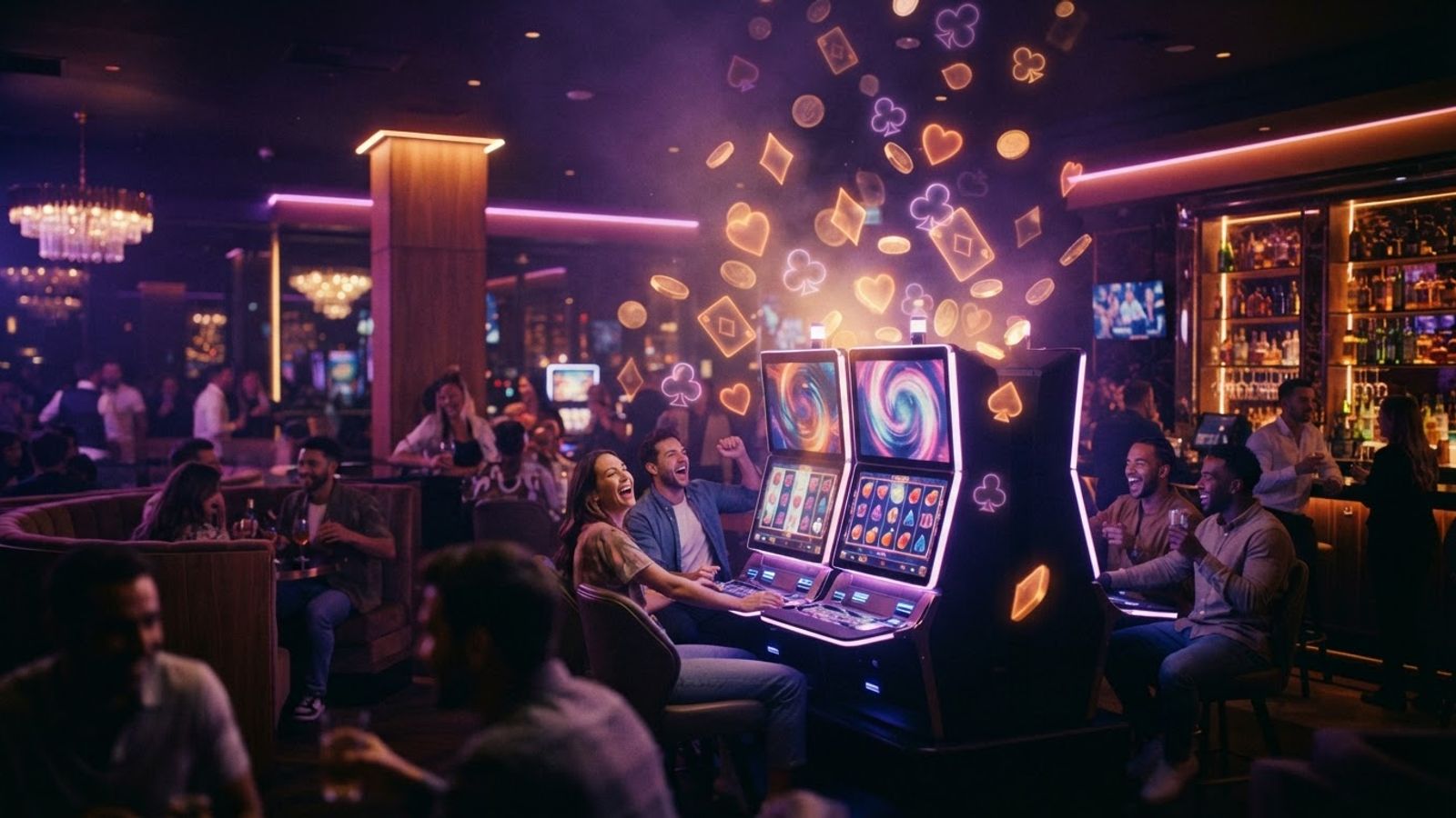 VipLuck Casino — scène de casino social animée